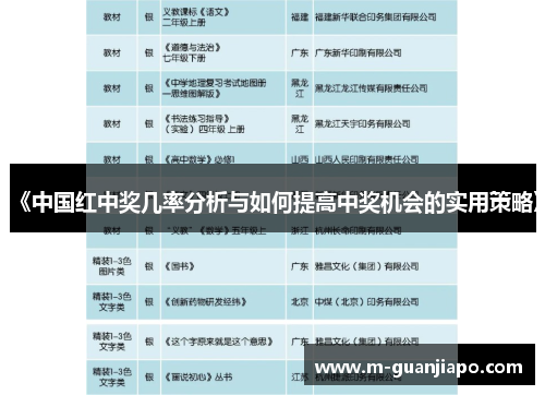 《中国红中奖几率分析与如何提高中奖机会的实用策略》